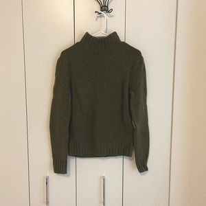 J.Crew Point Sur Turtleneck Sweater, Green, Size S